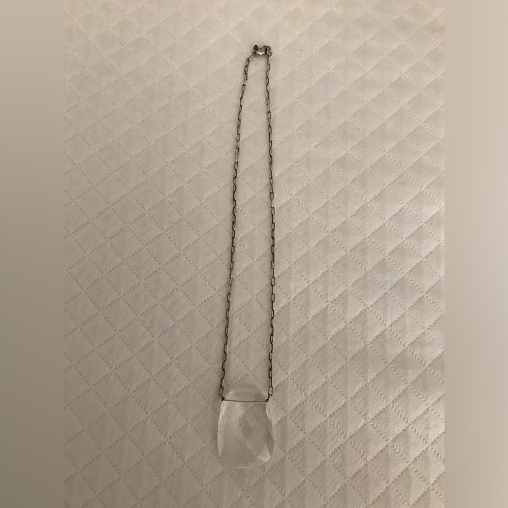 Chain Necklace with Clear Pendant